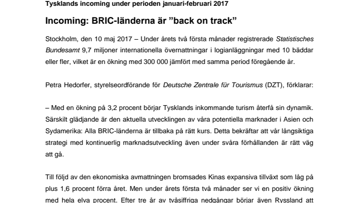 BRIC-länderna är ”back on track”