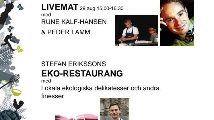 Live-mat, ekorestaurang och kockdueller i Västerås 28-29/8