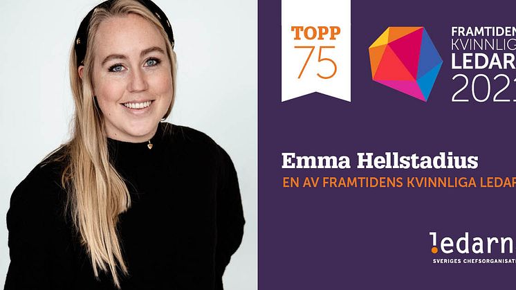 Emma Hellstadius tar plats på Ledarnas lista över framtidens kvinnliga ledare