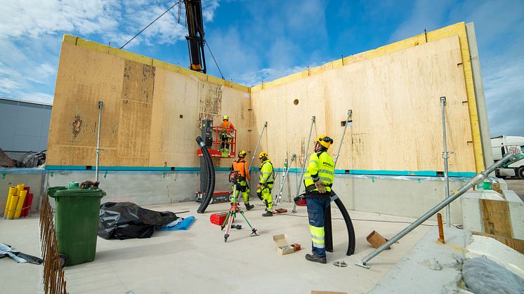 När Metsä Wood och Lipa-Betoni utvecklat det nya byggelementet har målet varit att göra det lättare för byggföretag att börja bygga på ett mer hållbart sätt. Bild: Metsä Wood