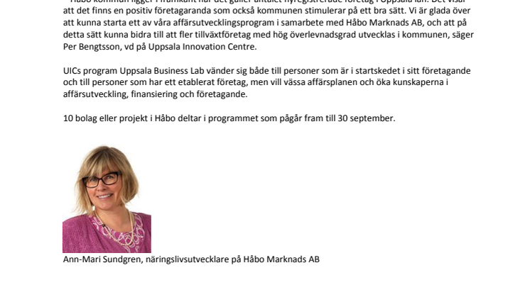 Företagsledare i Håbo vässar företagsstrategin genom UIC-program