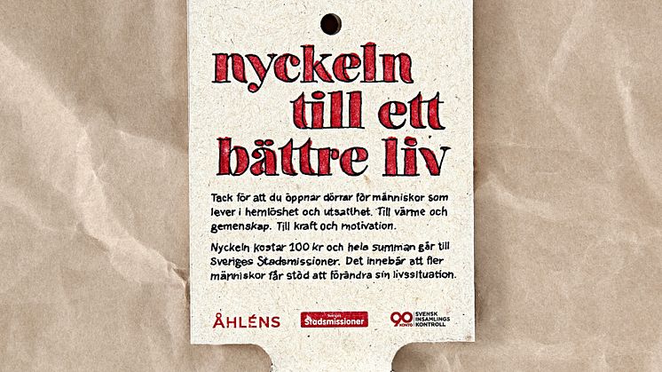 En klapp till alla - Åhléns & Stadsmissionernas ”nyckel till ett bättre liv”