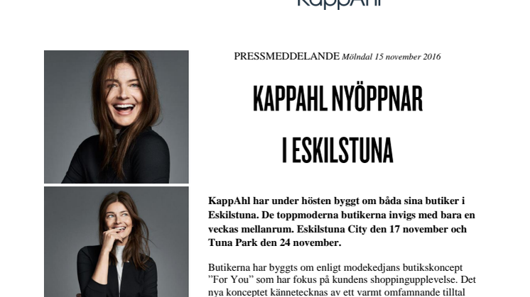 KappAhl nyöppnar i Eskilstuna