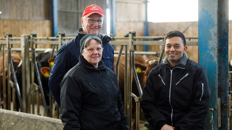 På bilden: Torbjörn, Carina och Johan Larm, ﻿﻿Foto: Daniel Strandroth