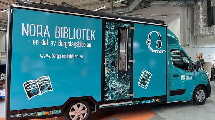 Den nya biblioteksbussen som snart kommer att trafikera kommunen.