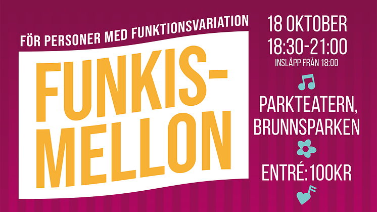 Den 18 oktober är det dags för sjätte upplagan av Funkismello i Brunnsparken.
