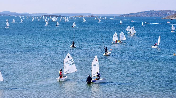 Hakefjorden fylld med segels under Liros Nordic Race 2017. Foto Anette Ridderstad