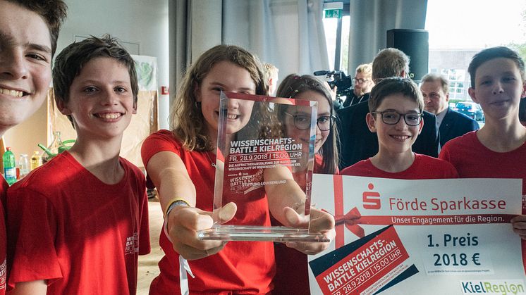 Sieger beim Wissenschaftsbattle bei der Nacht der Wissenschaft in Kiel.