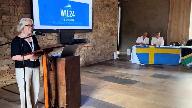 Ulrika Lundh Snis från Högskolan Väst öppningstalade på WIL24-konferensen.