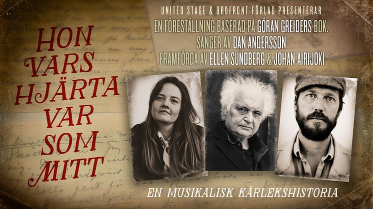 Göran Greiders bok om folkkäre poeten Dan Andersson blir musikalisk scenföreställning - turné över hela landet
