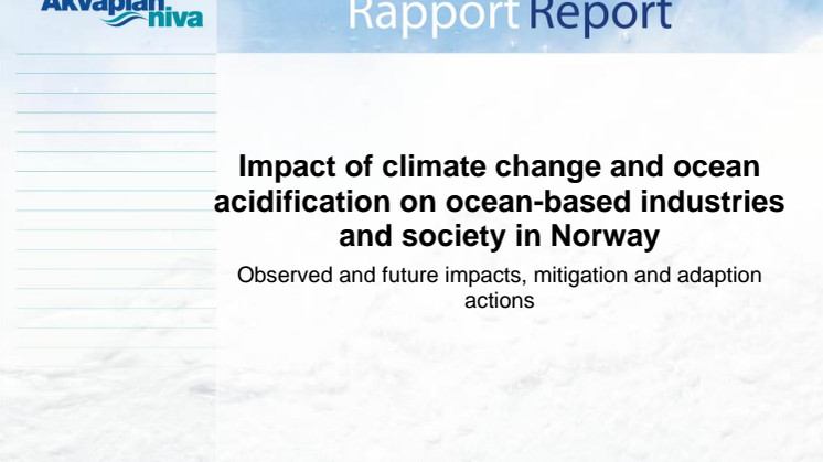 Rapport kunnskapsgrunnlag haveffekter klima og havforsuring