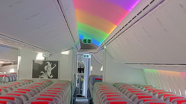 Norwegian Boeing 787 Dreamlinerin sisätilat