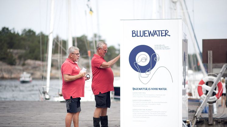 Bluewater has installed two water stations on Sandhamn Island at its own cost to deliver pure drinking water free of charge to thirsty island residents and tourists.