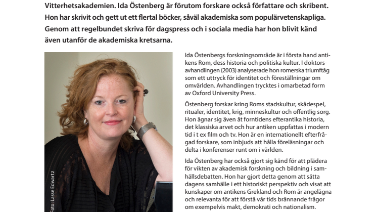 Stora historiepriset 2018 går till Ida Östenberg