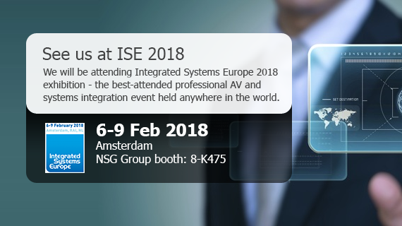 NSG Gruoup ställer ut på Integrated Systems Europe 2018 mässan i Amsterdam