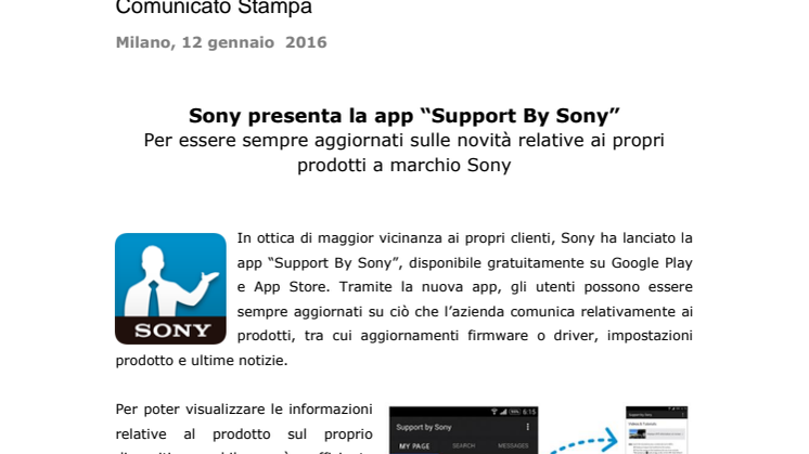 Sony presenta la app “Support By Sony” 