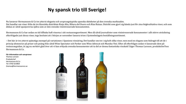 Ny spansk trio till Sverige!