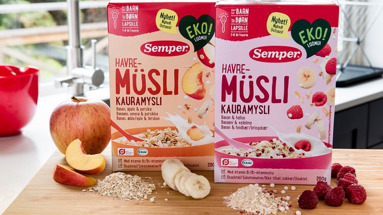 Semper lanserar ekologisk müsli för barn