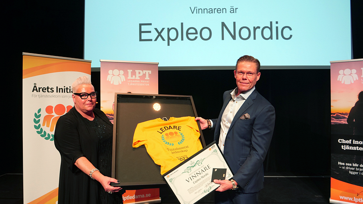 Lorri Mortensen Mates, ordförande i LPT och Michael Friis, vd på Expleo Nordic.