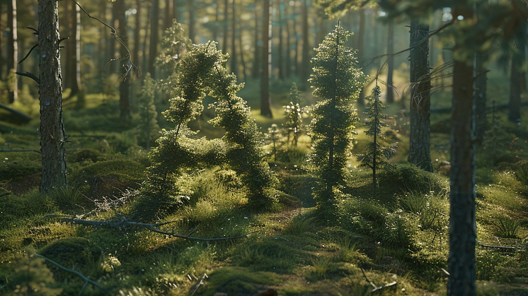 Fastgrowing AI Spruce in a pine forest