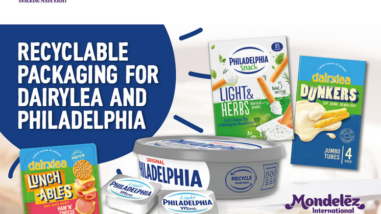 Mondelēz International announces move to recyclable packaging for Dairylea and Philadelphia brands