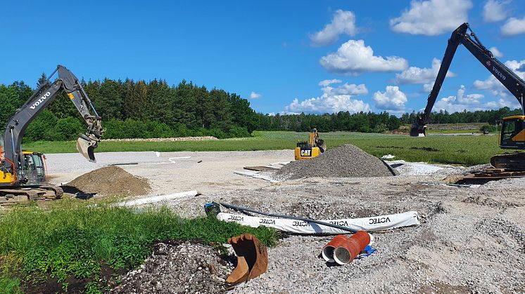 Nybyggnation på området Gärdet vid Ronnebys östra infart. Fotograf: Daniel Camenell