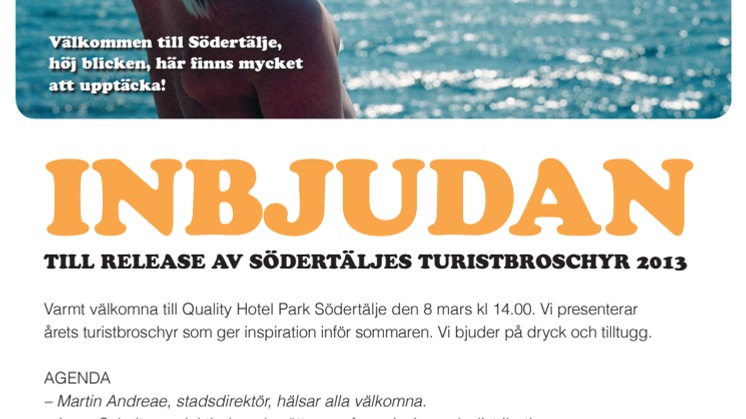 Release av Södertälje Turistbroschyr 2013