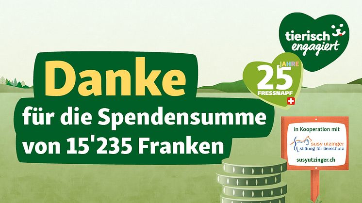 Mit der Jubiläumskampagne "25 Rappen pro Einkauf" konnte der Spendenbeitrag von 15'235 Franken gesammelt werden.