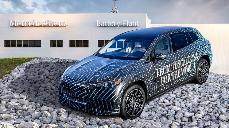 Batterierna till kommande EQS SUV kommer liksom själva bilen att byggas i Alabama.