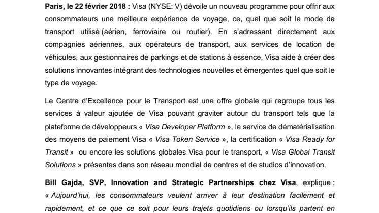 Visa lance un programme pour améliorer l’expérience de voyage