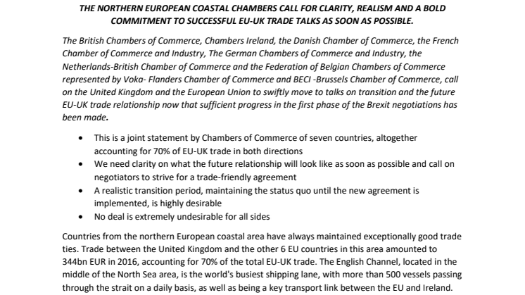 Joint statement Kamers van Koophandel Brexit 