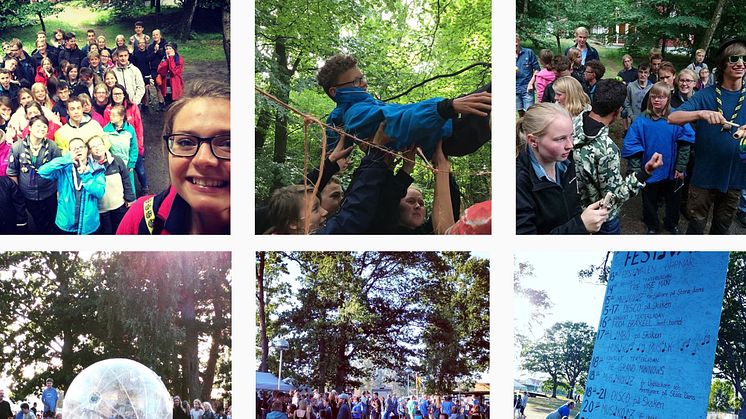 Bilder från Scouternas Instagramstafett från läger runt om i Sverige. 