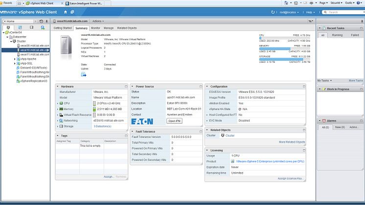 Eaton Power Management Software integrerar med ledande infrastrukturplattformar