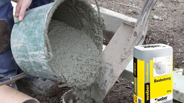 weber basbetong är en allroundbetong som passar till många av hemmafixarens projekt. Mindre andel cement gör den snällare för miljön.