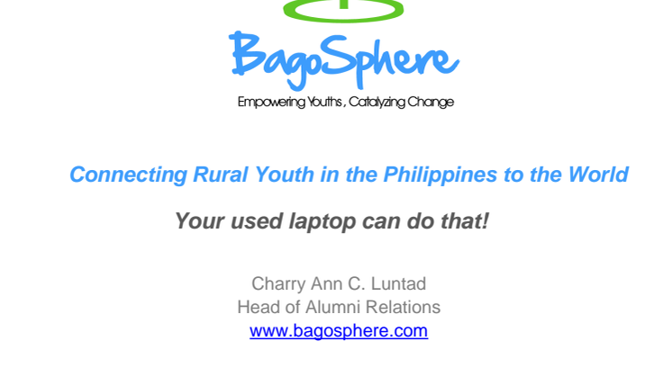 Your old laptops can make a difference