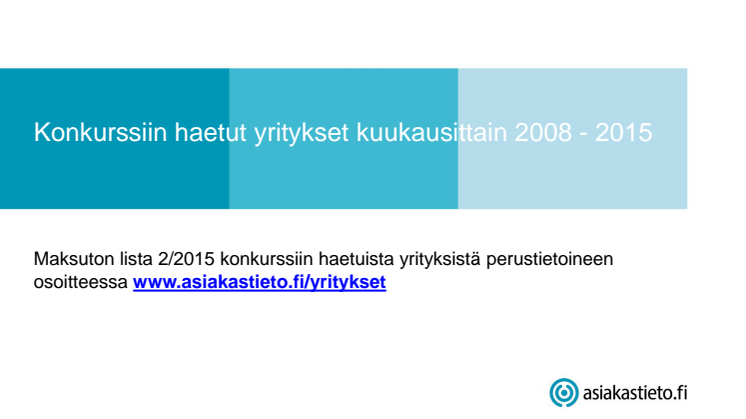 Asiakastieto: Konkurssitilastot 2/2015