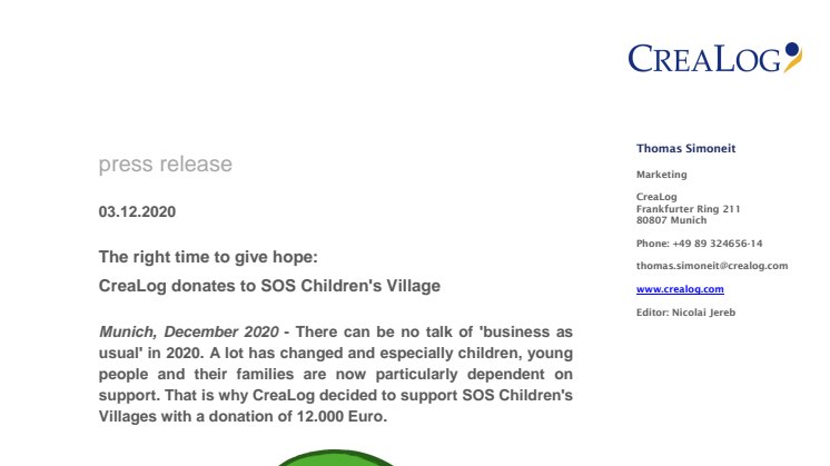 CreaLog donates to SOS Children's Village.pdf