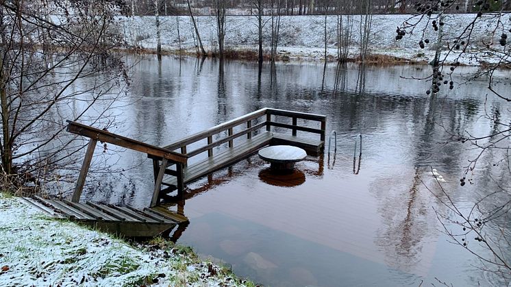 Brygga i Bottenån, Lindesberg. Foto: Linde energi.