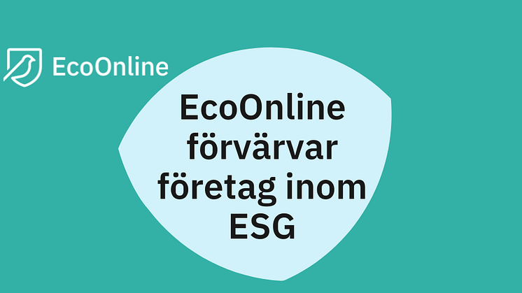 EcoOnline förvärvar företag inom ESG