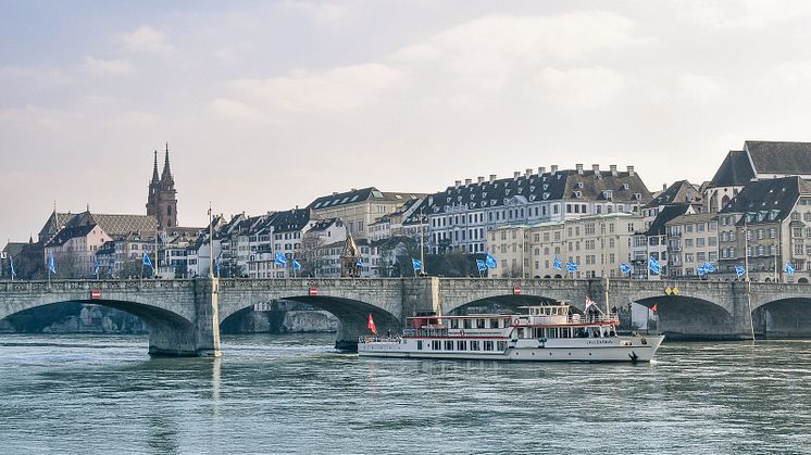 Schifffahrt auf dem Rhein in Basel.  Copyright: © Basler Personenschifffahrt AG.