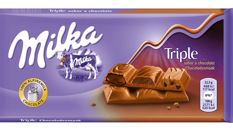 Milka Triple, una nueva combinación de texturas chocolate y caramelo