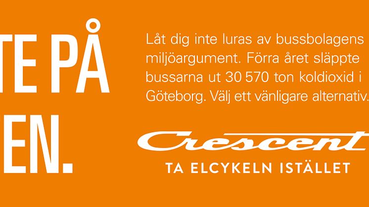 Västtrafik stoppar Crescents elcykelkampanj