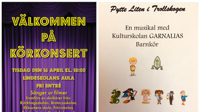 ​Kulturskolan Garnalia: Konserter med skol- och barnkörer