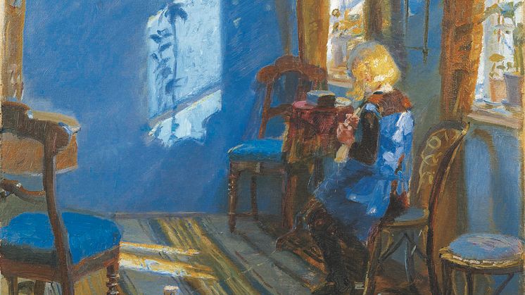 Anna Ancher, Solskinn i den blå stue. 1891. Skagens kunstmuseer