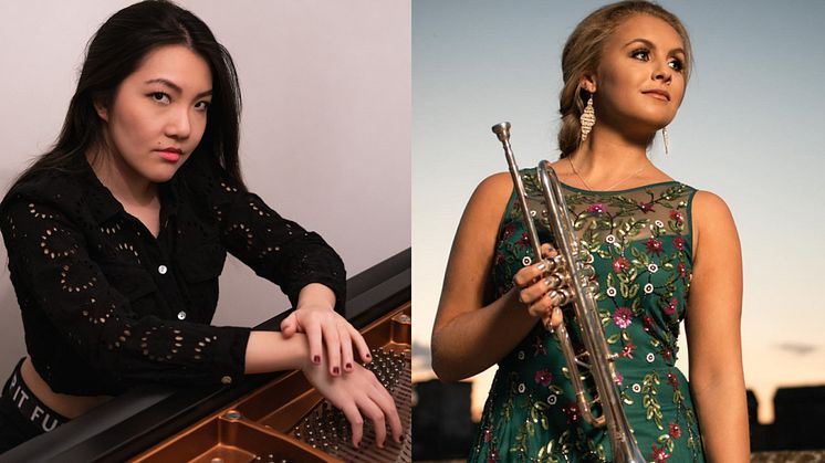 Solisterna Mélodie Zhao, piano och Matilda Lloyd, trumpet