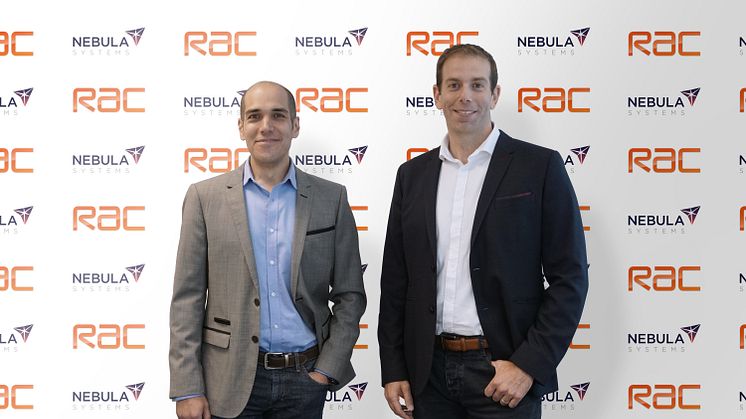 Nebula Systems' Alan Kromholc (CTO) and Roman Di Lullo (CEO), who have won the prestigious TU Automotive Award