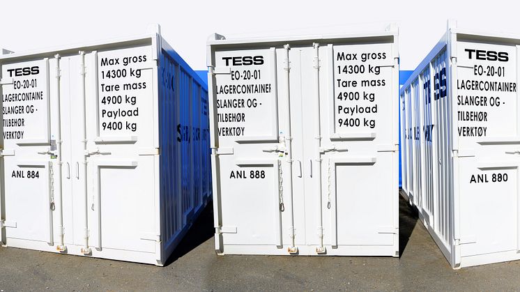 TESS leverer både 10- og 20-fots offshorecontainere.