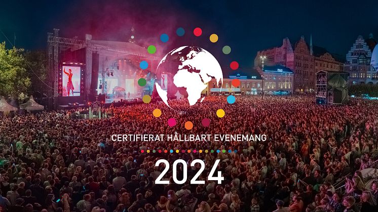 Malmöfestivalen 2024 har certifierats som ett Hållbart Evenemang genom Greentime.