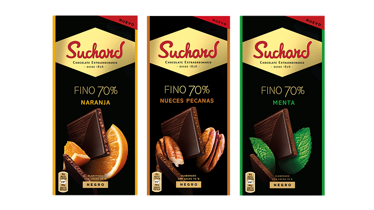 Suchard refuerza su apuesta por el chocolate negro con una nueva gama de tabletas finas con un 70% de cacao