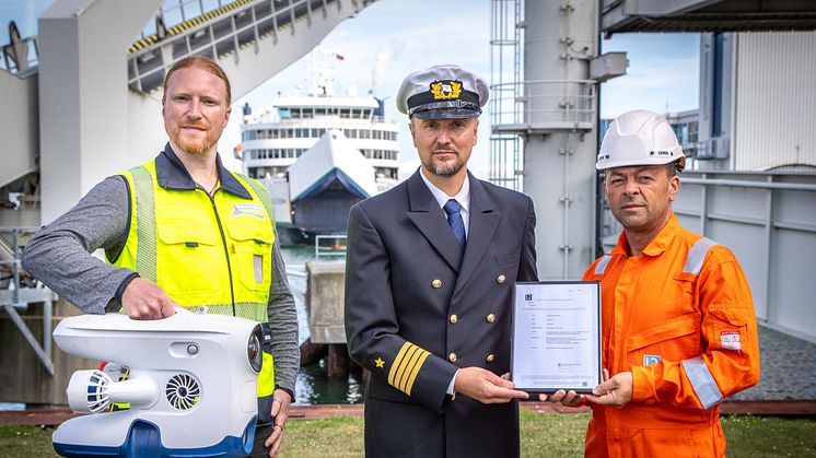 Links nach rechts: Michael Stein (Vesselity), Manuel Martin (Scandlines), Laurent Decu (Lloyd's Register)